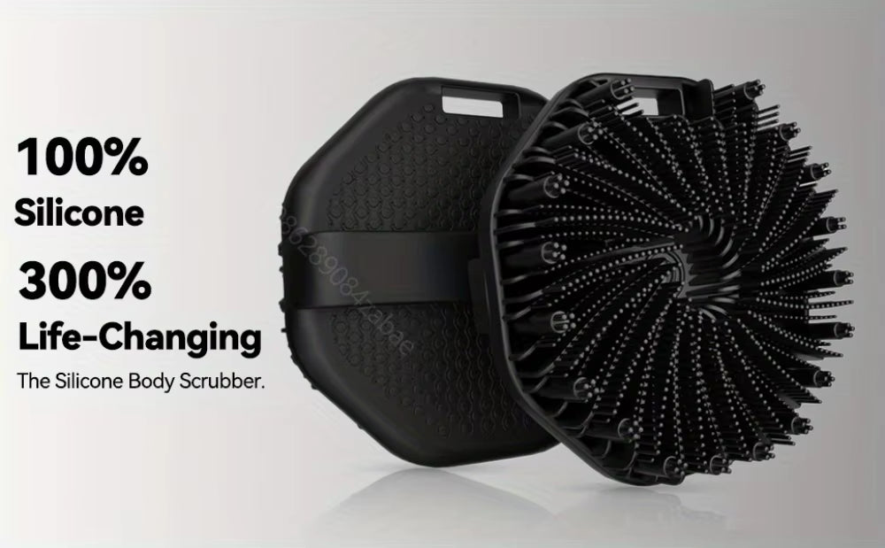 Rejuvenate Your Skin with the Soft Silicone Back Brush - Exfoliating Shower Sponge with Handle