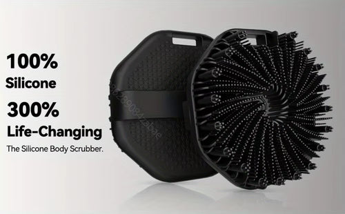 Rejuvenate Your Skin with the Soft Silicone Back Brush - Exfoliating Shower Sponge with Handle