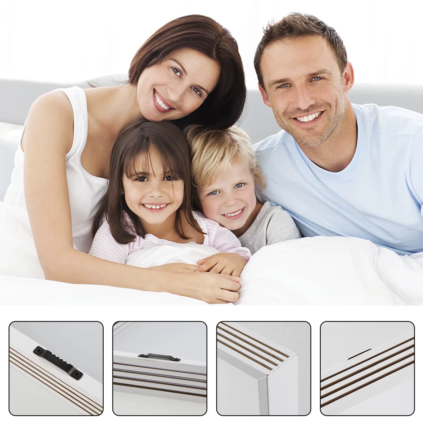 Family Handprint Kit Clear DIY Handmade Keepsake Wooden Frame Newborn Keepsake Baby Handprint and Footprint Kit for Parents