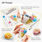 Magic Puffy Paint 3D Drawing Magic Canvas Sponge Foam Texture Blank Painting Paper Magic Puffy Pens Puffy Popcorn Drawing Pens